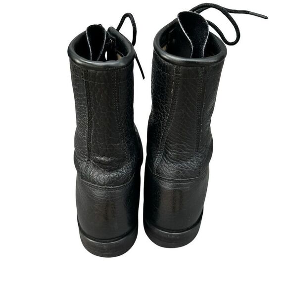 Justin Western Lacer Boots Unisex Size 7.5 Black Round Toe‎ Casual
